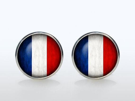 vintage world national symbolic flag cufflinks as shown 5 / clear