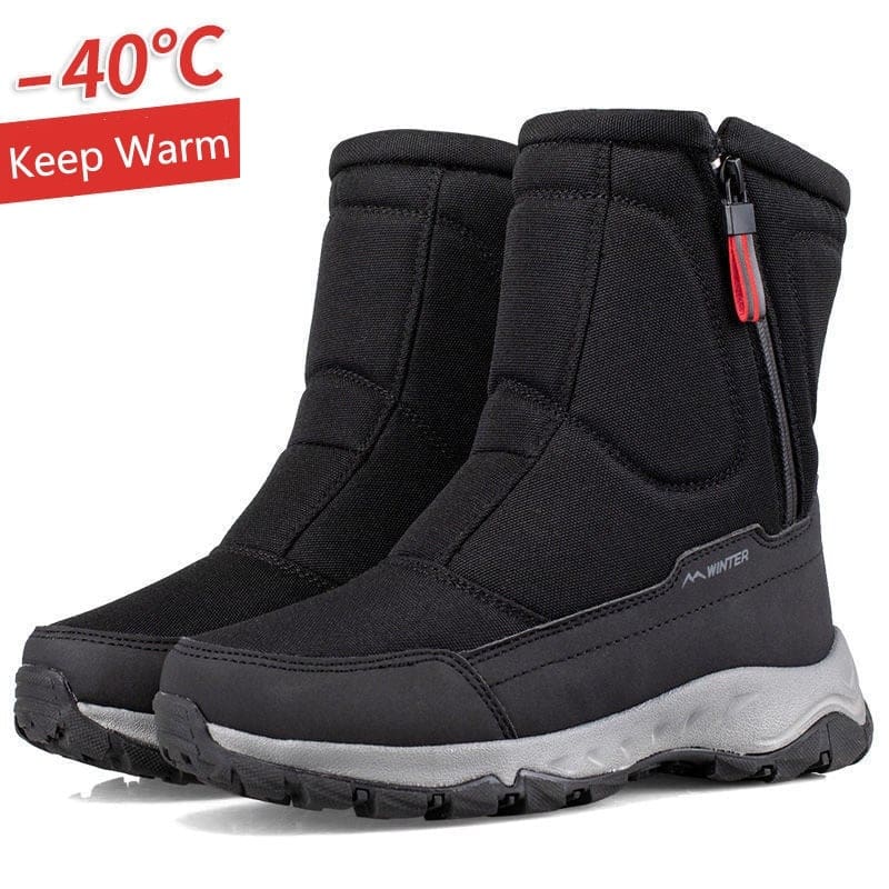 waterproof non slip thick fur winter snow boots