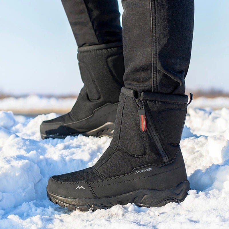 waterproof non slip thick fur winter snow boots