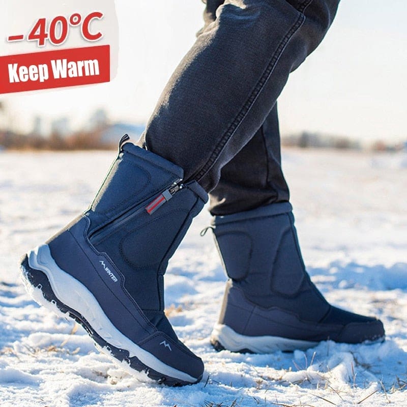 waterproof non slip thick fur winter snow boots