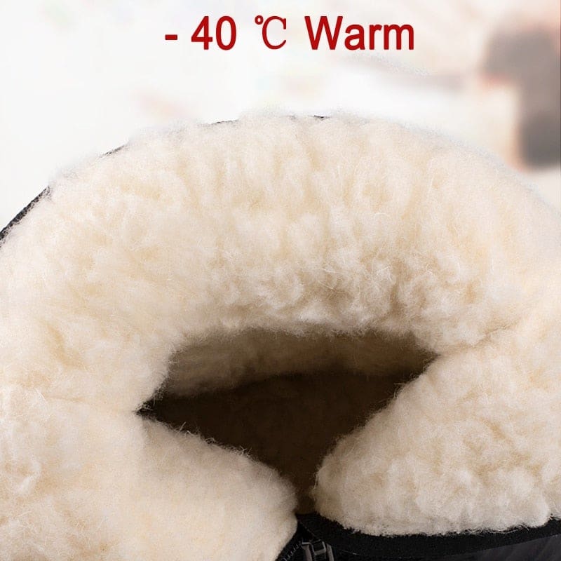 waterproof non slip thick fur winter snow boots