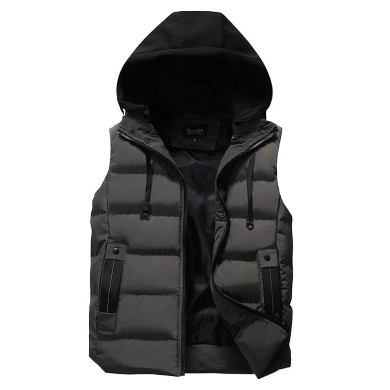 waterproof warm sleeveless fashion hooded casual winter vest