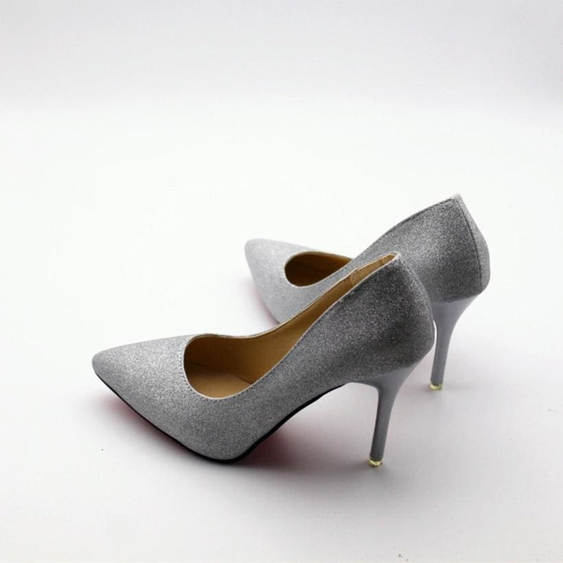 women fashion pu leather 10cm high heels