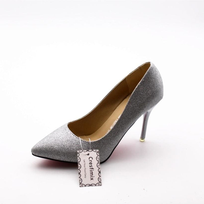 women fashion pu leather 10cm high heels