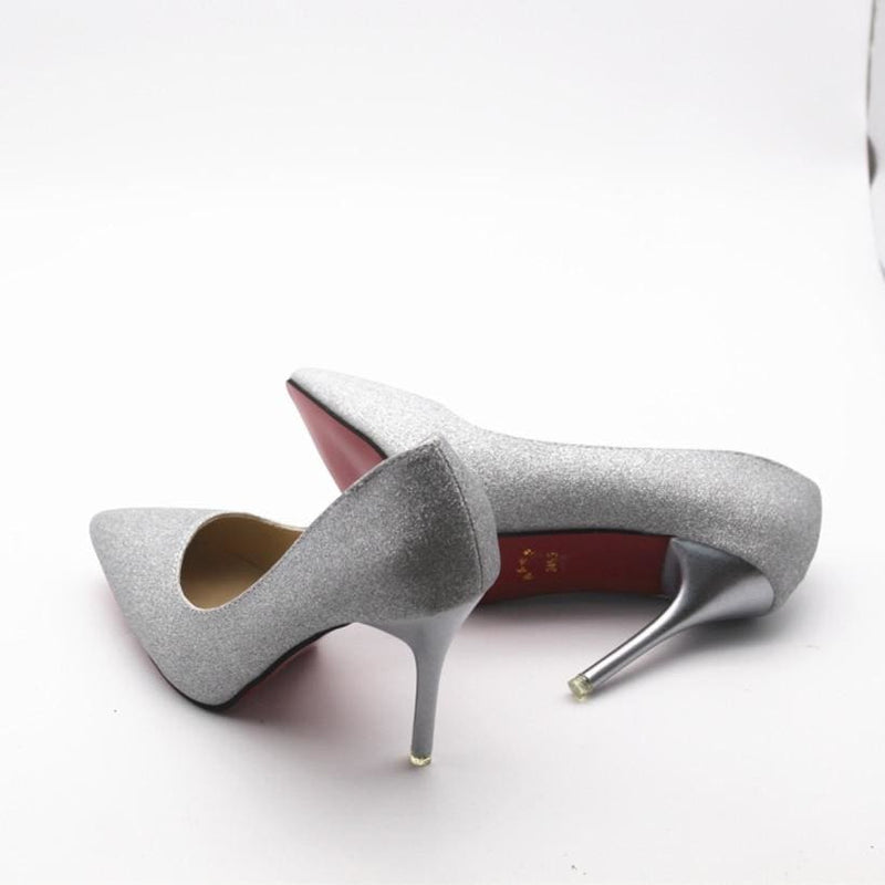 women fashion pu leather 10cm high heels