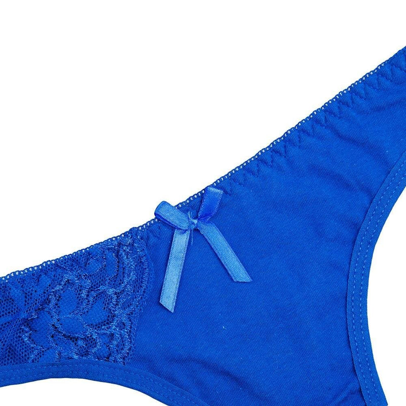 women g-string cotton thong sexy lace panties 5 pcs/lot