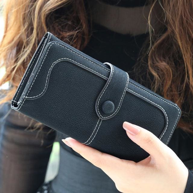 women luxury brand leather wallet black a