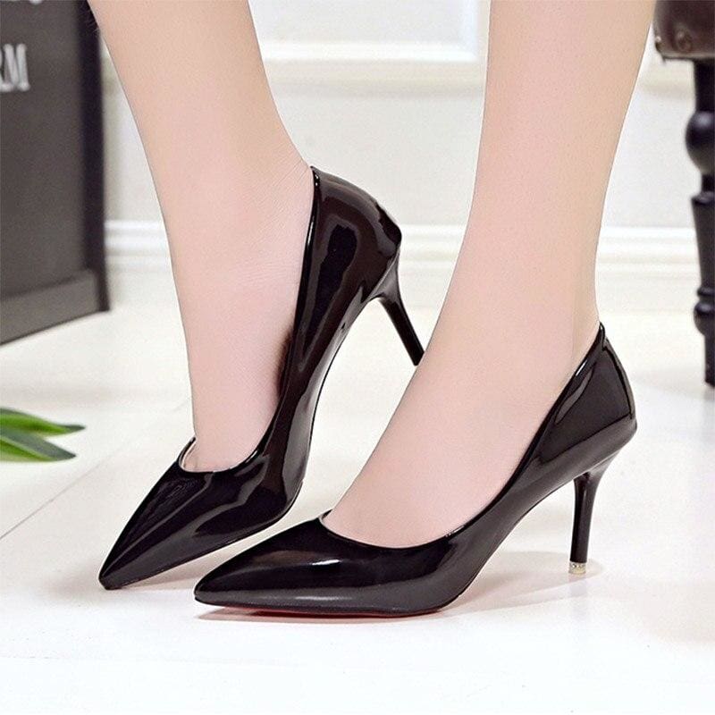 women shoes pointed toe pumps patent leather