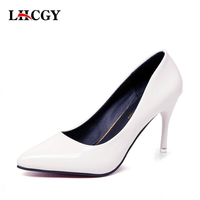 women shoes pointed toe pumps patent leather