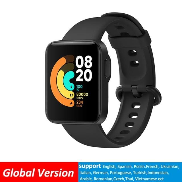 xiaomi mi lite bluetooth smart watch gps 5atm waterproof global-black