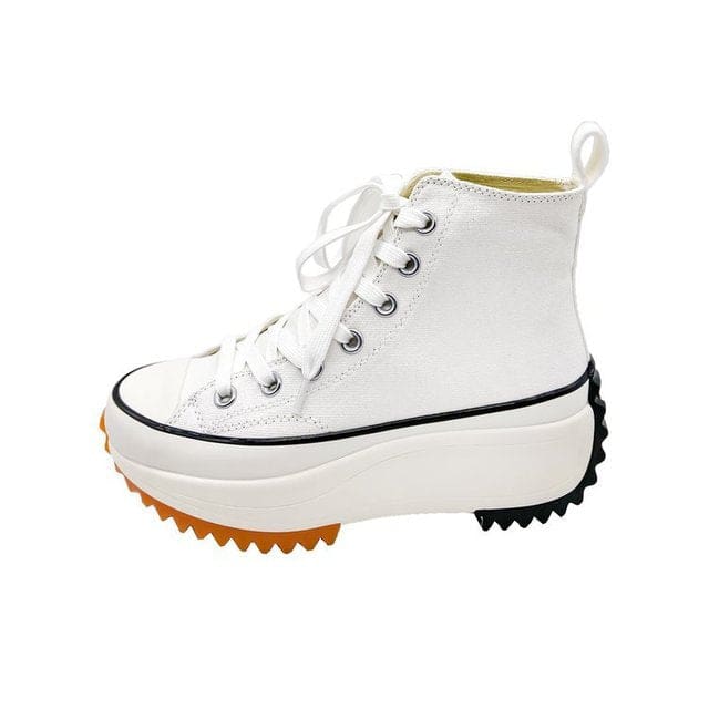 Zebra Pattern Canvas Women Sneakers White High / 41 WOMEN SNEAKERS